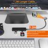 TSUPY USB 3.2 Hub Multi USB Adapter Port Expander with 4ft Cable, USB 3.0 Splitter SD/TF Card Reader & 3 USB 3.0 Ports Compatible for PC, Laptops, Surface Pro, MacBook, view 3