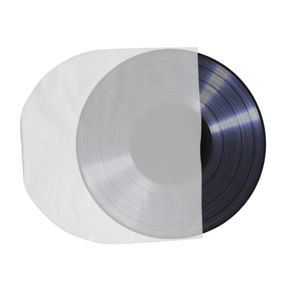 Angoily 50pcs Vinyl Record Inner Sleeves Durable Protectors for Records Compatible with Albums Reduce Scratches and Wear for Vinyl Collectors