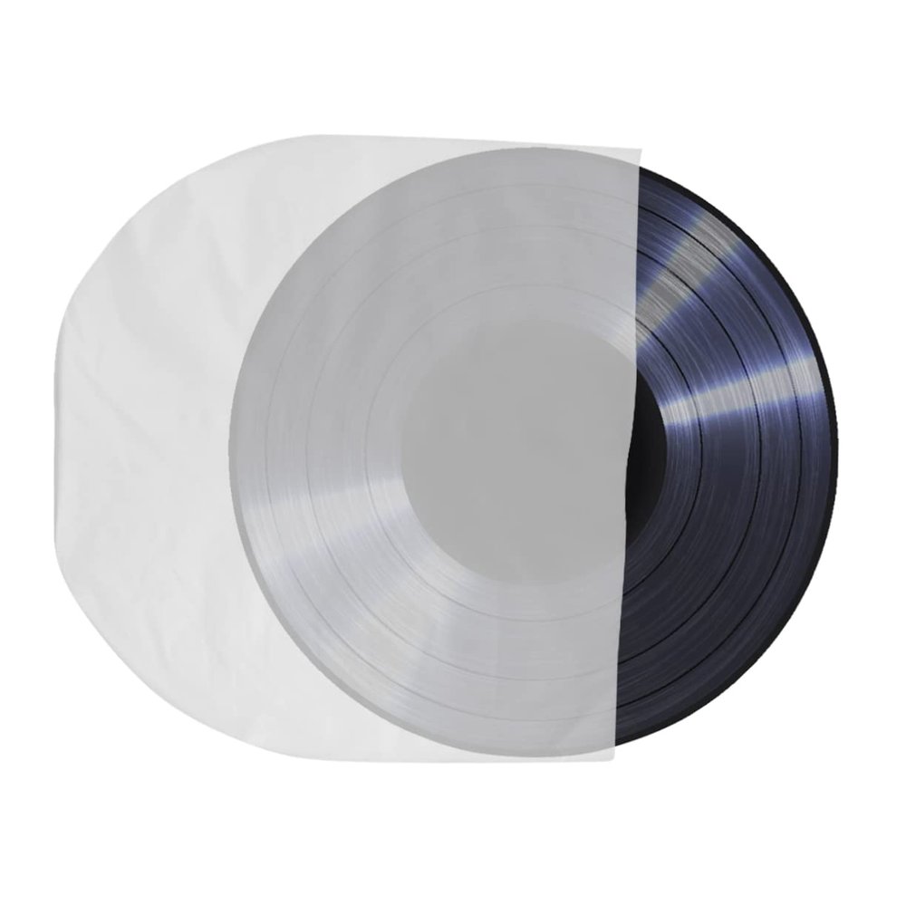 Angoily 50pcs Vinyl Record Sleeves Thick Inner Bags for Protects Against Scratches and Data Easy for Safe Storage