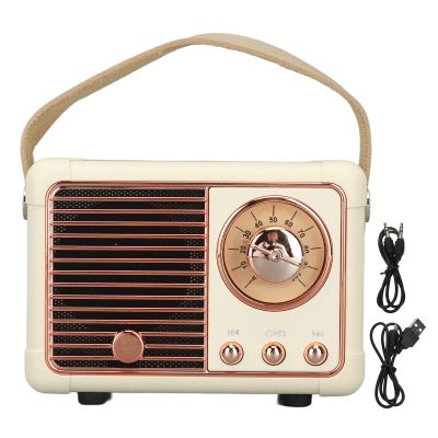 Bluetooth Speaker Retro Vintage Decor Radio, Portable Small Bluetooth Speaker Cute Old Fashion for Kitchen Desk Bedroom Office Outdoor, 3.9x2.8x2.0in