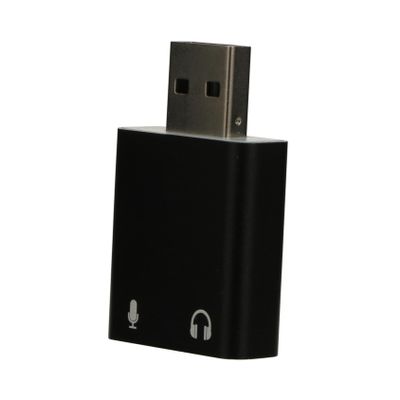Angoily Audio Adapter Lightweight Aluminum External Stereo Sound Card Headphone Jack 7.1 Channel No Driver Required
