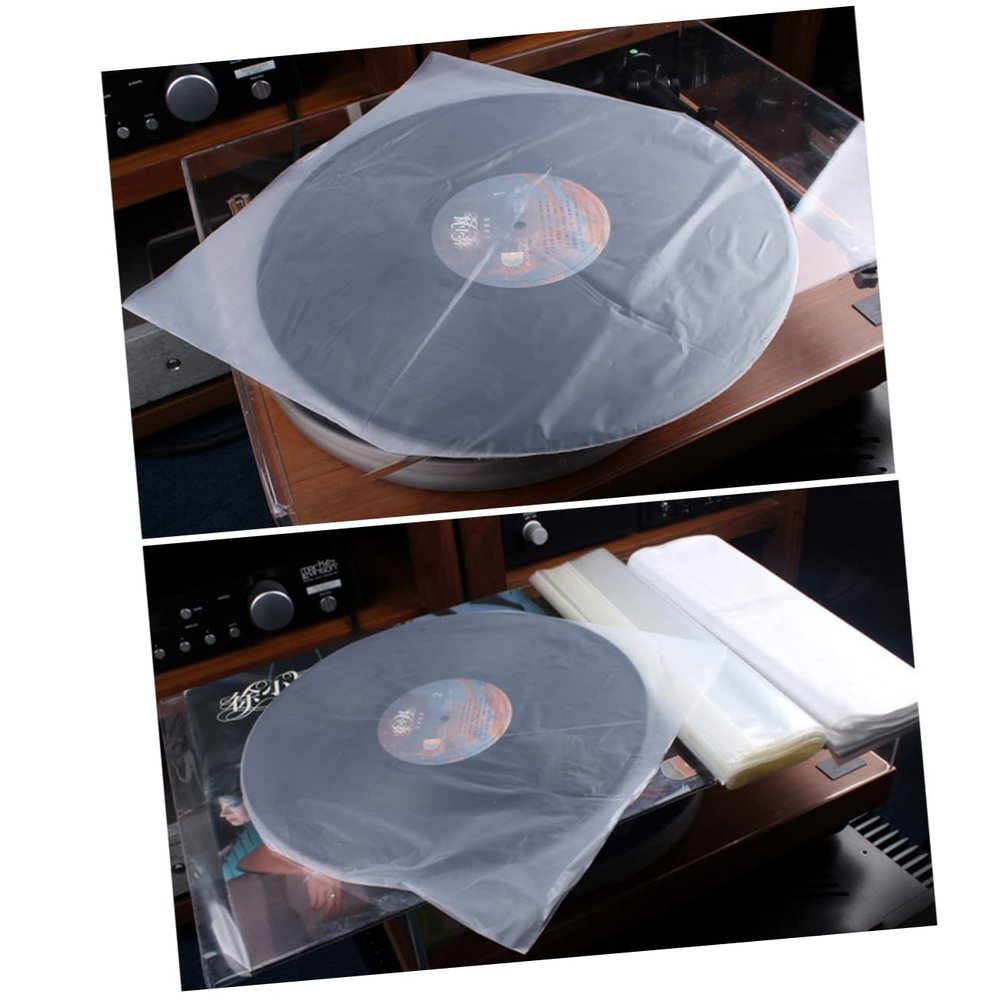 Angoily 50pcs Sleeves Pkastic Plastic Bags for 12cm Flap Sleeves Keep Your Safe and Scratch