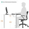 Ergonomics Computer Keyboard Stand for Desk, Edge Design Mesh Material Sponge Filling Drill-Free Installation, Extend Desktop, Table Mount Armrest Shelf(75.5cm) view 3