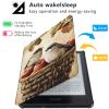 Qindaiwen Case for 6.8" Kindle Paperwhite 11th Generation 2021 Lightweight PU Leather Cover with Auto Wake/Sleep for Amazon Kindle Paperwhite 2021 Signature Edition/Kids E-Reader, Birds in Basket view 3
