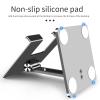 Kamonda Adjustable & Foldable Tablet StandPortable Aluminum Holder for Laptop Tablets 13-17inch Slim and Stable Anti-Slip, Gray view 4
