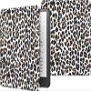 Qindaiwen Case for 6.8" Kindle Paperwhite 11th Generation 2021 Lightweight PU Leather Cover with Auto Wake/Sleep for Amazon Kindle Paperwhite 2021 Signature Edition/Kids E-Reader, Leopard Print view 1