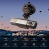 COOAU 4K Dual Dash Cam, Built-in GPS Wi-Fi, 2.5K+1080P Dash Cam Front and Inside with Infrared Night Vision, Dash Camera with Parking Mode, Loop Recording, Support 256GB Max view 3