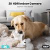 litokam Bundle of Black Indoor Camera & 2 Pack White Security Camera view 2