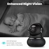 litokam Bundle of Black Indoor Camera & 2 Pack White Security Camera view 4