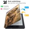 Qindaiwen Case for 6.8" Kindle Paperwhite 11th Generation 2021 Lightweight PU Leather Cover with Auto Wake/Sleep for Amazon Kindle Paperwhite 2021 Signature Edition/Kids E-Reader, Highland Woolly Cow view 3