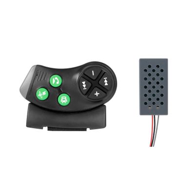 Hikity Universal Wireless Bluetooth Steering Wheel Controller for Car Stereo, Hands-Free Call/Music/Video, Easy Installation Bluetooth Wireless Remote Controller, Black