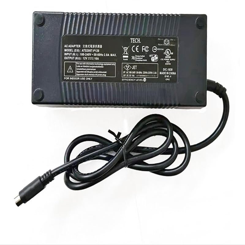 AWENLFG Genuine 12V 16A 192W Adapter VOLGEN KTPS200-12160-VI ATS200T-P120 Laptop Charger Power Supply, AD065G2Uz