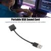 Aluminum Alloy USB Sound Adapter - Plug and Play USB to 3.5mm Jack Sound Card for Desktop Computers and Laptops, Black view 3