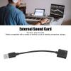 Aluminum Alloy USB Sound Adapter - Plug and Play USB to 3.5mm Jack Sound Card for Desktop Computers and Laptops, Black view 4