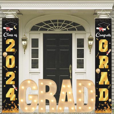IINCOOY 120cm/4FT Grad Light Up Letter, White Large Pre-Cut Foam Board Set with Graduation Couplets for Party Background DIY Decor (Color : Grad, Size : 70cm)