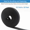 Double-Sided Hook and Loop Straps, Self-Gripping, 1/2 Inch, Cut to Length, Heavy Duty, Quick Wrap Cable Straps, Hook and Loop Roll for Bundling Fastening Storage and Organization, 0.5'' x 32' view 3