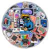 BIGZORO Pack 50 PCS Gamepad Stickers Game Controller Handle Vinyl Decals Waterproof Cute Cartoon Gaming Decor Bumper Water Bottles Laptop Bicycle Guitar for Kids Teens Adults Gamer view 1