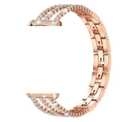 CAREG Women's Diamond Strap Compatible With Garmin Venu GarminMove 3 GarminActive S Vivoactive 4 Band Bracelet 20mm 22mm Jewelry Wrist Watchbands Durable (Color : Rose gold, Size : 20mm)