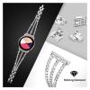 CAREG Women's Diamond Strap Compatible With Garmin Venu GarminMove 3 GarminActive S Vivoactive 4 Band Bracelet 20mm 22mm Jewelry Wrist Watchbands Durable (Color : Rose gold, Size : 20mm) view 2