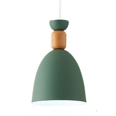 OJRGG Vintage Farmhouse Chandelier Creative Metal Lampshade Pendant Light Pastoral Style Decoration E27 Ceiling Light Fixture for Kitchen Island Dining Room Bedroom Hallway Bar Living Room(Green)