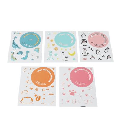 ICRPSTU Decoration Cute Cartoon DIY Stickers 5 Different Pattern Camera Stickers for Fuji Mini 11 Camera (Series)