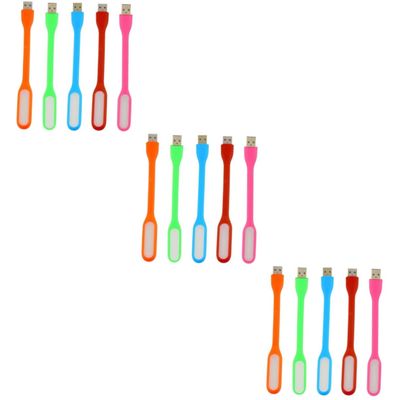 Angoily 15pcs USB Adjustable Flexible Led Light Lamp for Laptop Power Bank Outdoor Use Angle Mixed Night Light