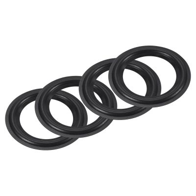 MECCANIXITY Rubber Speaker Foam Edge Surround Rings 4.5 Inch 74mm x 115mm Perforated Subwoofer Rings Replacement Parts for Speaker Repair or DIY Black 4 Pcs