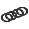 MECCANIXITY Rubber Speaker Foam Edge Surround Rings 4.5 Inch 74mm x 115mm Perforated Subwoofer Rings Replacement Parts for Speaker Repair or DIY Black 4 Pcs view 1