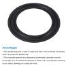 MECCANIXITY Rubber Speaker Foam Edge Surround Rings 6.5 Inch 105mm x 155mm Perforated Subwoofer Rings Replacement Parts for Speaker Repair or DIY Black view 4