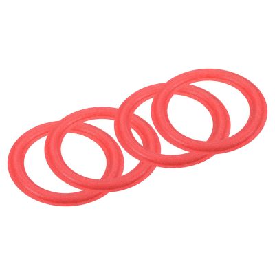 MECCANIXITY Rubber Speaker Foam Edge Surround Rings 4 Inch 68mm x 100mm Perforated Subwoofer Rings Replacement Parts for Speaker Repair or DIY Red 4 Pcs