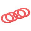 MECCANIXITY Rubber Speaker Foam Edge Surround Rings 4 Inch 68mm x 100mm Perforated Subwoofer Rings Replacement Parts for Speaker Repair or DIY Red 4 Pcs view 1