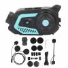 Yunseity Motorcycle Helmet Headsets, Motorcycle Bluetooth Intercom Headset with 2K HD Camera, Helmet Intercom Systems Support 6 Person, for Phone Calls Music view 1