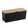 DOITOOL Cord Management Box Wood Cover Power Strip Storage Case Cord Line Manager for Room and Office view 1