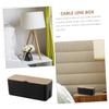 DOITOOL Cord Management Box Wood Cover Power Strip Storage Case Cord Line Manager for Room and Office view 2