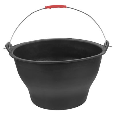 Zerodeko Heavy Duty Rubber Bucket with Handle Multi-Functional Construction and Gardening Bucket for Cement Mud and Storage Lightweight and Portable for Outdoor Use