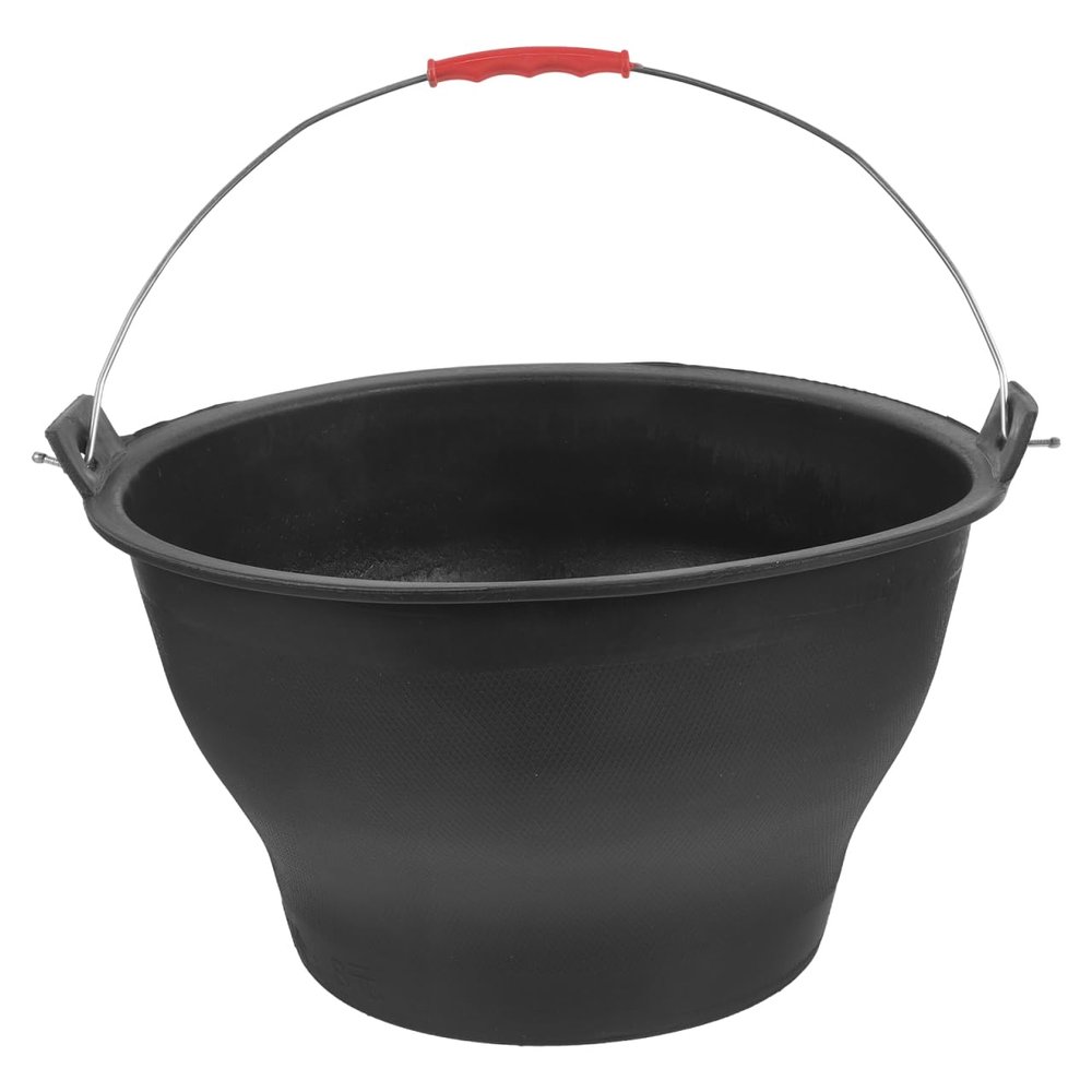 Zerodeko Heavy Duty Rubber Bucket with Handle Multi-Functional Construction and Gardening Bucket for Cement Mud and Storage Lightweight and Portable for Outdoor Use