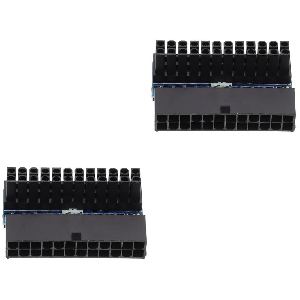 Angoily 2pcs ATX Pin Elbow Power Adapter for Motherboards Angle Connector for Easy Computer Cases