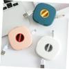 Angoily 3pcs Rotating Data Cable Organizer Box Compact Charging Cable Holder for Earphones and USB Cords Lightweight and Tidy Storage and White view 2