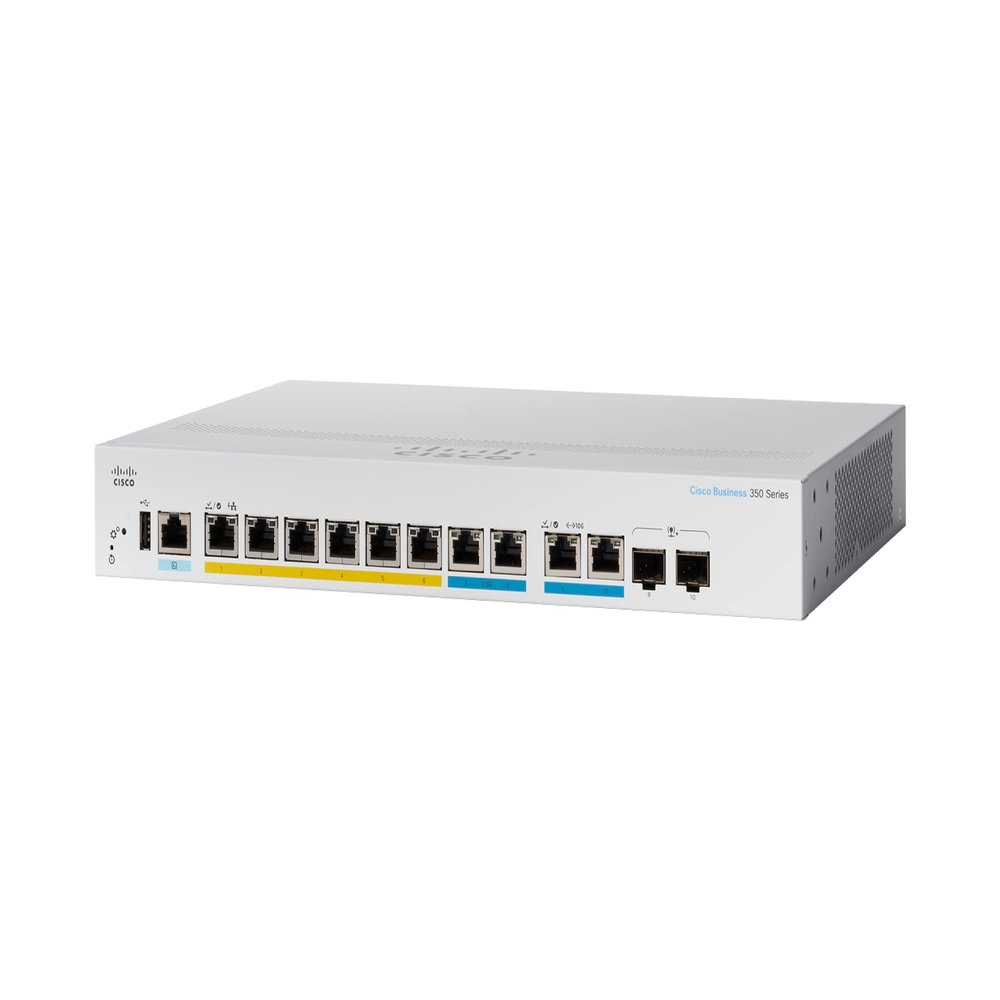 Cisco Business CBS350-8MGP-2X 8-Port PoE Gigabit Ethernet Managed Switch [Cisco Refresh] (Renewed)