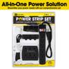 7 Piece Power Value Pack, Multi-Outlet Kit Set Includes: 6 Outlet Power Strip 16/3 | 6 Outlet Extender | 3 Outlet Extender, | 5 Ft Indoor Extension Cord, | 3 Pcs 3 to 2 Prong Adopters, | Black view 2