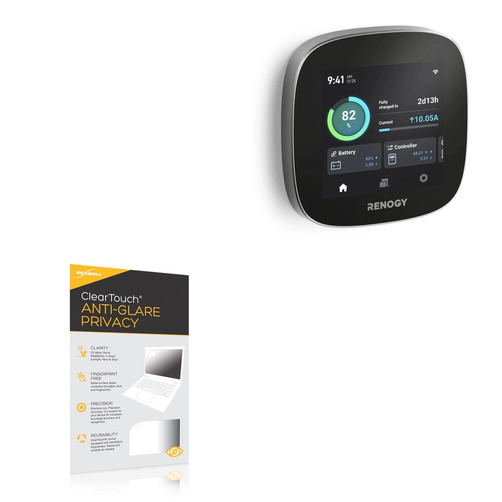 BoxWave Screen Protector Compatible with Renogy ONE Core - ClearTouch Anti-Glare Privacy (2-Pack), Privacy Screen Protector Flexible Film Anti-Glare