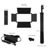 Acurit Colorview Lux Artist Studio Light 3 Pack - Adjustable Photography Lighting Kit 3 Color Temps, 4 Metal Barn Doors, 4160 Lumens LED - Remote Control, AC Power Supply, 6ft 6" Light Stands Included view 2