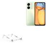 BoxWave Stand and Mount Compatible with Xiaomi Redmi 13C - Pocket Aluminum Stand 3-in-1, Portable Multi Angle Viewing Riser - Metallic Silver view 1
