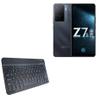 BoxWave Keyboard Compatible with iQOO Z7s - SlimKeys Bluetooth Keyboard, Portable Thin with Chiclet-Style Keys - Jet Black view 1