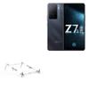 BoxWave Stand and Mount Compatible with iQOO Z7s - Pocket Aluminum Stand 3-in-1, Portable Multi Angle Viewing Riser - Metallic Silver view 1