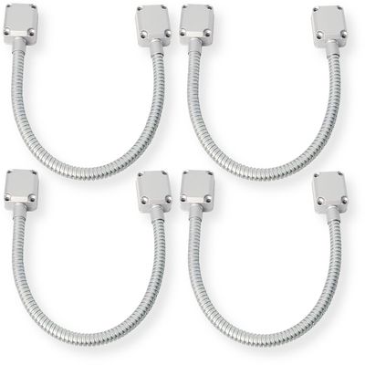 Seco-Larm SD-969-S18Q Pack of 4 Armored Door Cords, Die-cast Aluminum End Caps, 17", Surface-Mount, Designed to Carry Wiring to Conduct Power to Electric Locks or Access Systems Mounted in Doors