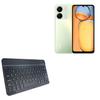 BoxWave Keyboard Compatible with Xiaomi Redmi 13C - SlimKeys Bluetooth Keyboard, Portable Thin with Chiclet-Style Keys - Jet Black view 1