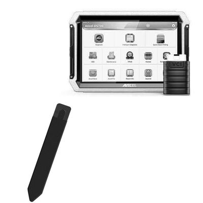 BoxWave Stylus Pouch Compatible with Ancel DS700 (10 in) - Stylus PortaPouch, Pen Stylii Holder Carrier Portable Self-Adhesive - Jet Black