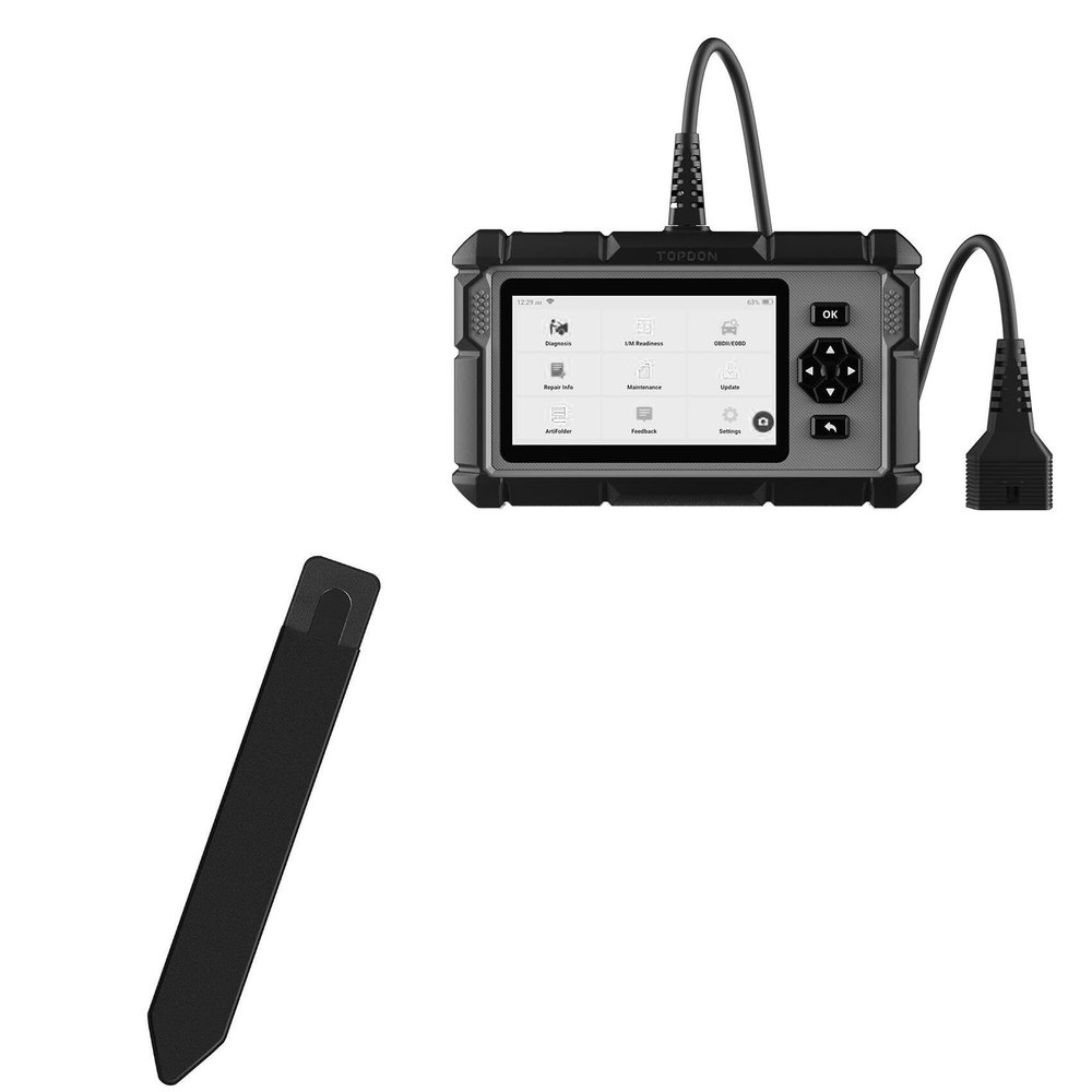 BoxWave Stylus Pouch Compatible with Topdon Artidiag500 S (5 in) - Stylus PortaPouch, Pen Stylii Holder Carrier Portable Self-Adhesive - Jet Black