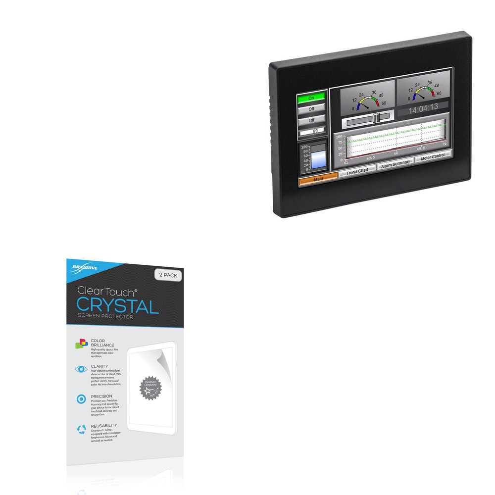 BoxWave Screen Protector Compatible with C-More CM5-T4W - ClearTouch Crystal (2-Pack), HD Film Skin - Shields from Scratches